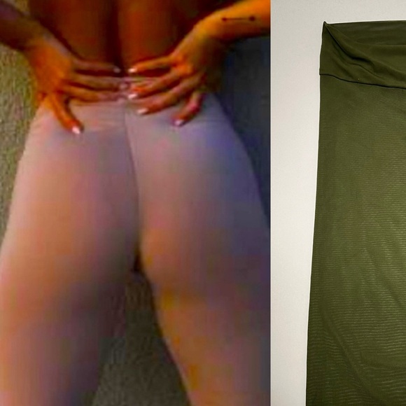 NWOT ⚜️🫒⚜️ Laina Rauma olive color mesh see through biker shorts - Picture 1 of 14